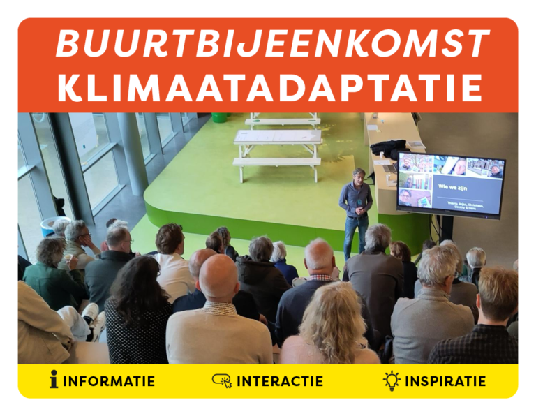 Succesvolle buurtbijeenkomst ‘Klimaatadaptatie’ op 23 september